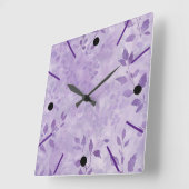  paarse botanische wandklok (Hoek)