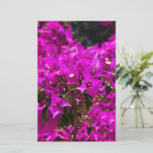 Paarse Bougainvillea bloemen Briefpapier (Staand voorkant)