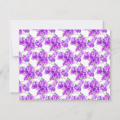 Paarse bougainvillea bloemenkunstbruiloft save the date (Achterkant)
