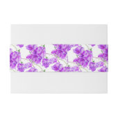 Paarse bougainvillea bloemrijke waterverfpatroon uitnodigingen wikkel (Achterkant Voorbeeld)