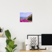 Paarse Bougainvillea met Uitzicht van Positano-Pos Poster (Thuiskantoor)