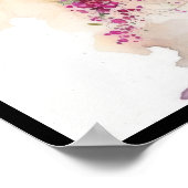 Paarse Bougainvillea op de Waterverf van Eaves Poster (Hoek)