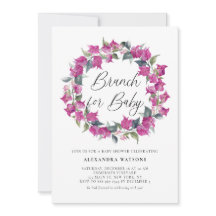 Paarse Bougainvillea Wreath Baby shower Brunch