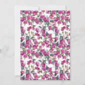 Paarse Bougainvillea Wreath Baby shower Brunch Kaart (Achterkant)