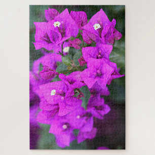 Paarse bougainvillebloemen legpuzzel