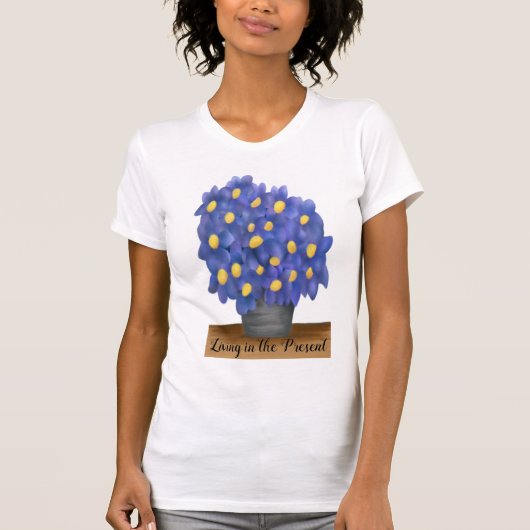  Paarse Bouquet van Bloemen T-shirt (Voorkant)
