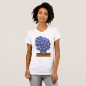  Paarse Bouquet van Bloemen T-shirt (Voorkant volledig)