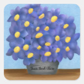  Paarse Bouquet van Flowers Sticker (Voorkant)