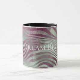 Paarse Bourgogne Aqua Mint Zebra Mok
