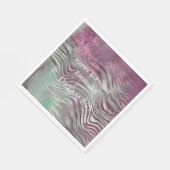 Paarse Bourgogne Aqua Mint Zebra Servet (Hoek)