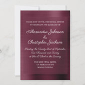 Paarse Bourgogne Elegant repetitiediner Kaart (Voorkant)