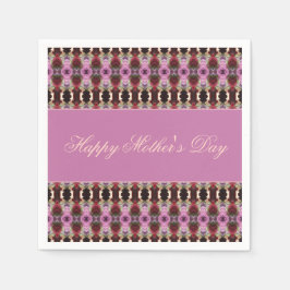 Paarse Bourgogne en roze Servet