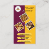 Paarse Bourgogne en Yellow Bakery QR Code Branding Visitekaartje (Voorkant)