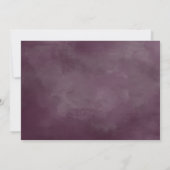 Paarse Bourgogne Red Blush Floral repesal Dinner Kaart (Achterkant)