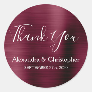 Paarse Bourgogne Weddenschap Ronde Sticker