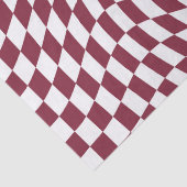 Paarse Bourgondië Trouwcollectie Geruit Tissuepapier (Detail)