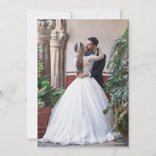 Paarse Bourgondische bloemenbruiloft na feest Kaart (Achterkant)