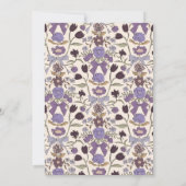 Paarse Bow Baby Foto Geboorteaankondiging Aankondiging (Achterkant)