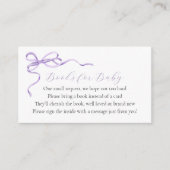 Paarse Bow Boeken voor Baby Enclosure Kaart (Voorkant)