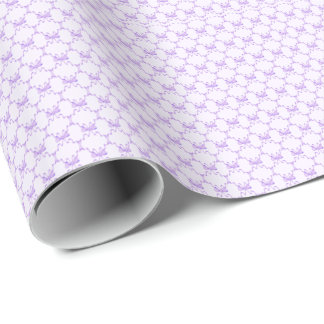 Paarse Bow Cadeaupapier