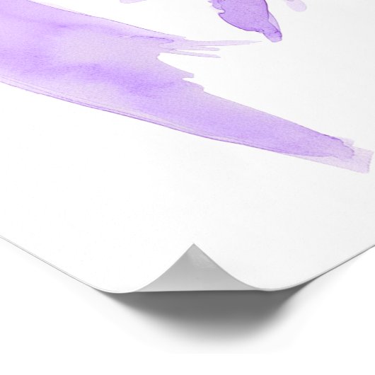 Paarse Bow Coquette Afstudeerfeest Welkom Poster (Hoek)