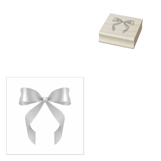 Paarse Bow Coquette Design Canvas tas Rubberstempel (Gestempeld)