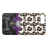 PAARSE BOW FAUX HARTLEOPARD-AFDRUKKING Case-Mate iPhone CASE (Achterkant (Horizontaal))
