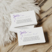 Paarse Bow Girl Baby aangepaste behuizing Kaart