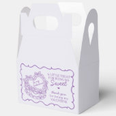 Paarse Bow Heart Coquette Cake Valentijn Party Bedankdoosjes (Open)