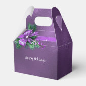 Paarse Bow Holiday Gift Box Bedankdoosjes (Achterkant)