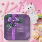 Paarse Bow Holiday Paper Bord (Feest)