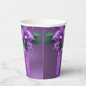 Paarse Bow Holiday Paper Cups Papieren Bekers (Rechts)