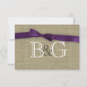 Paarse Bow Response Kaart (Achterkant)