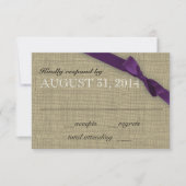 Paarse Bow Response Kaart (Voorkant)