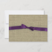 Paarse Bow Response Kaart (Achterkant)