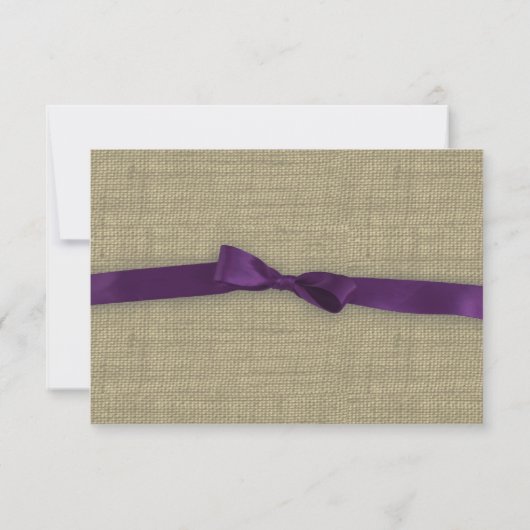 Paarse Bow Response Kaart (Achterkant)
