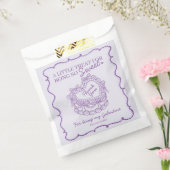 Paarse Bow Retro Hart Coquette Cake Galentines Bedankzakje (Gezegeld)