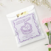 Paarse Bow Retro Hart Coquette Cake Vrijgezellenfe Bedankzakje (Gezegeld)