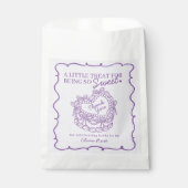 Paarse Bow Retro Hart Coquette Cake Vrijgezellenfe Bedankzakje (Voorkant)