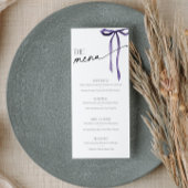 Paarse Bow Tying de Knoop Vrijgezellenfeest Menu K