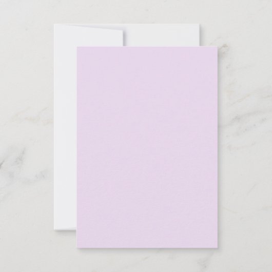 Paarse Bow Waterverf Baby in Bloom Baby shower Bedankkaart (Achterkant)