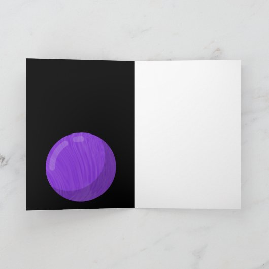 Paarse Bowling Ball Kinder leeftijd 6-16 verjaarda Kaart (Binnen)