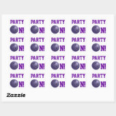Paarse Bowling Ball Party over Sticker (Vel)