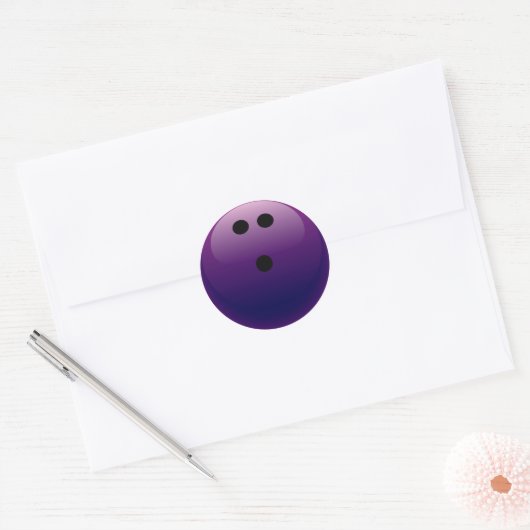 PAARSE BOWLINGBAL RONDE STICKER (Envelop)