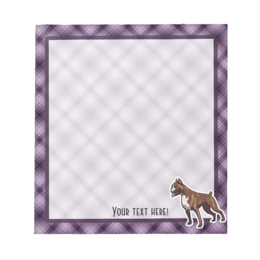 Paarse Boxer Notitieblok (Voorkant)