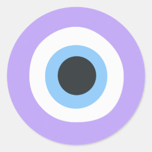 paarse boze oogstickers 🧿 rond ronde sticker