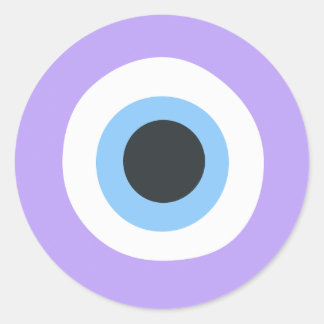 paarse boze oogstickers 🧿 rond ronde sticker