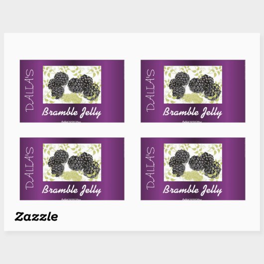 Paarse bramble jam label van BlackBerry (Vel)