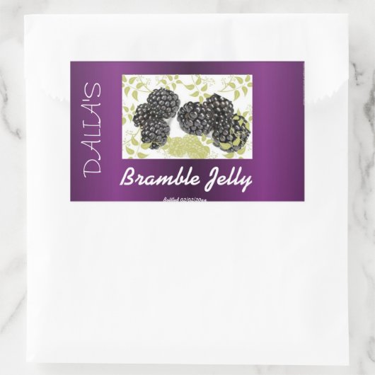 Paarse bramble jam label van BlackBerry (Tas)