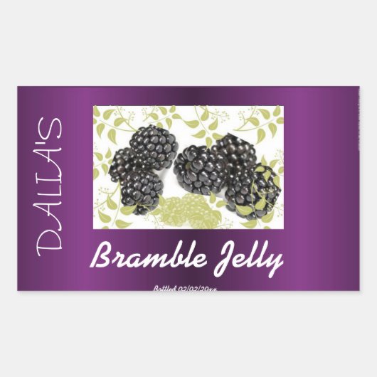 Paarse bramble jam label van BlackBerry (Voorkant)